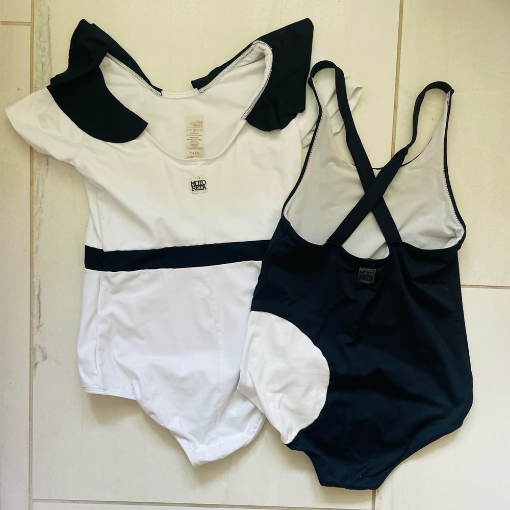 Kids Swim One Piece - Black and White two one piece European swimsuits